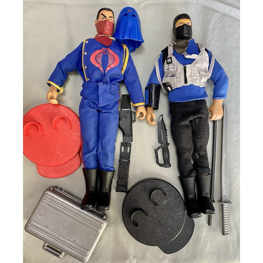 GI Joe‎ Hall of Fame Cobra Commander Snake Eyes 12" Figures 1992 Hasbro Lot